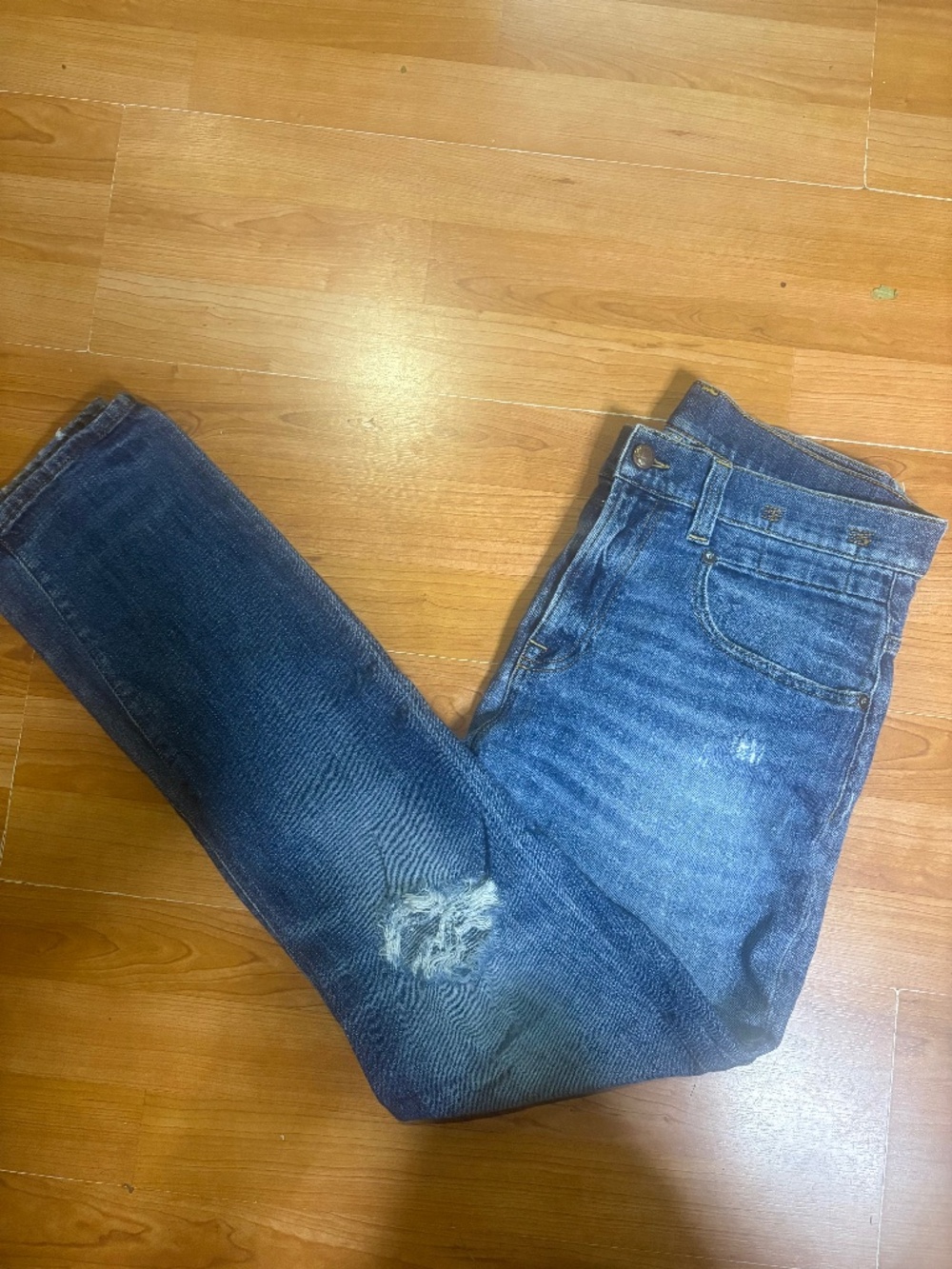 R13 Distressed Blue Denim Jeans